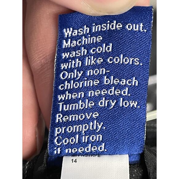 Apt 9 Pants Womens 14 Gray Pinstripe Dress Trouser Career Work - Picture 12 of 13